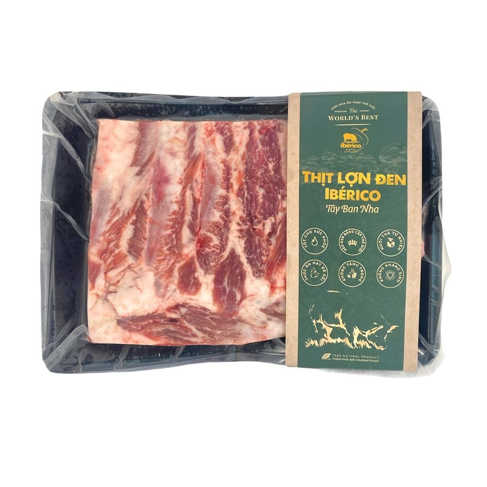 Thịt Heo Đen Iberico Sườn Heo Spare Ribs 500g