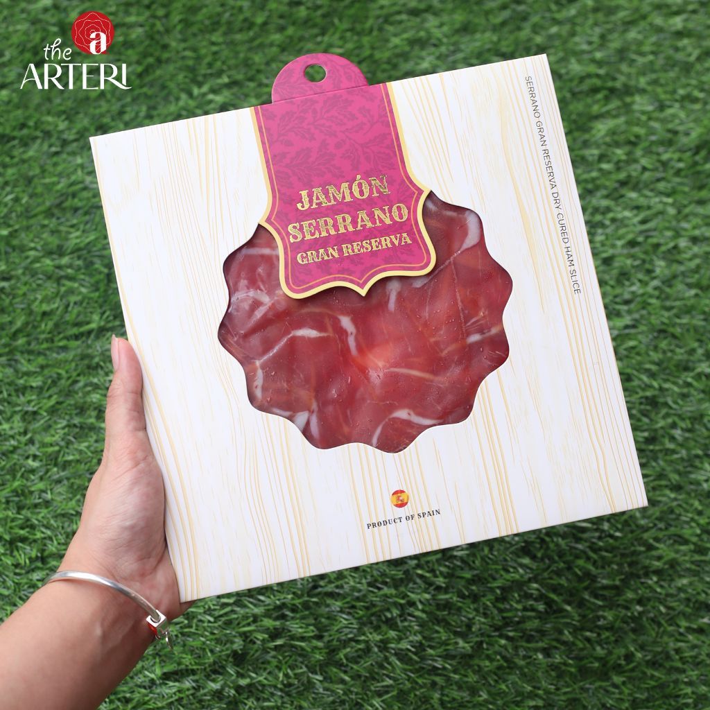 Đùi Sau Heo Trắng Muối Serrano 18 Tháng Gói Cắt Lát 50g/100g