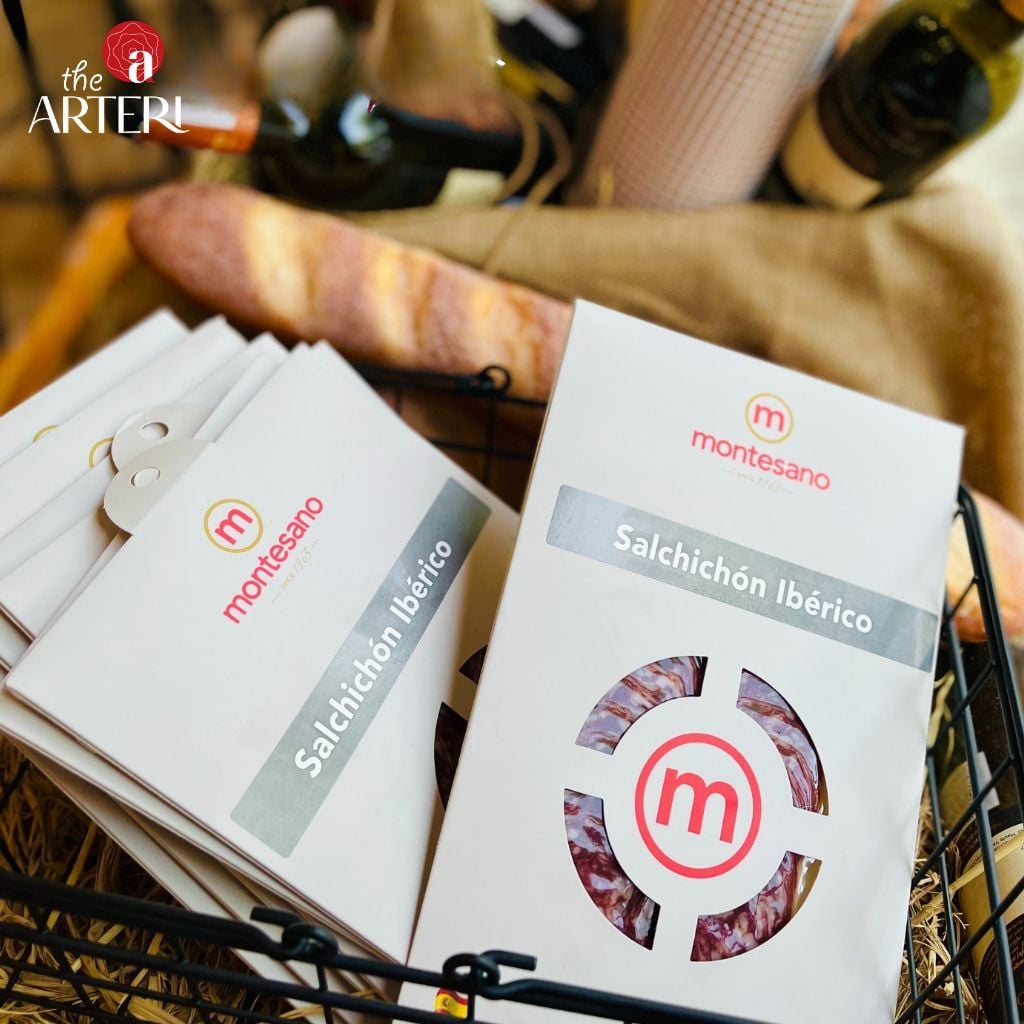 Xúc xích Muối Salami Iberico Cebo Salchichon Gói Cắt Lát 100g Montesano