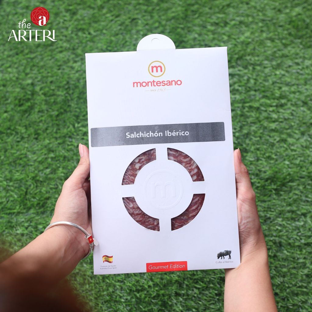Xúc xích Muối Salami Iberico Cebo Salchichon Gói Cắt Lát 100g Montesano