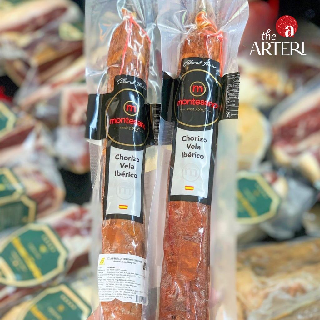 Xúc Xích Iberico Cebo - Chorizo Muối Nguyên Cây (275g) Montesano