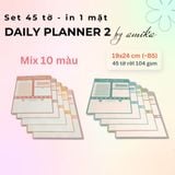  Set 45 tờ Giấy note lập kế hoạch theo ngày - Loại 2- Daily Planner (gần size B5) 