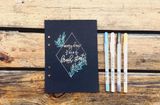  40 tờ giấy mỹ thuật đen trơn 180 gsm (có thể refill Sổ Còng) 14x19 cm (xấp xỉ A5) 