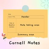  45 tờ giấy Cornell Notes 104 gsm 19x24 cm (xấp xỉ B5) 
