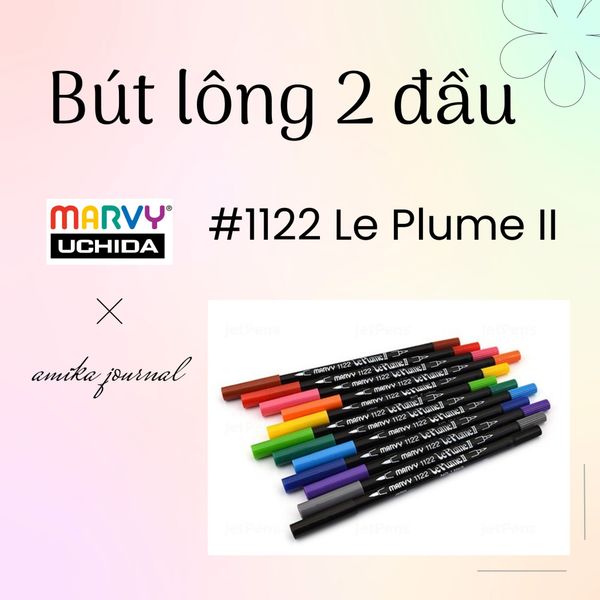  Bút Lông Hai Đầu Marvy Uchida 1122 trang trí sổ tay, bullet journal, lưu bút, calligraphy 