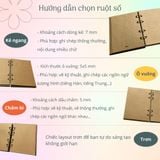  Sổ còng Handmade Sketchbook - ruột giấy kraft - Bìa bồi trơn 