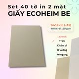  40 tờ Giấy Mỹ Thuật Vintage Ecoheim vẽ phác thảo / luyện chữ calligraphy (dip pen) 120gsm 14x19 cm (xấp xỉ A5) 