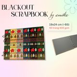  Sổ còng BLACKOUT SCRAPBOOK loại dày - Album dán ảnh handmade - 40 trang - size lớn 19 x 24cm (gầnB5) 