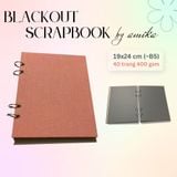  Sổ còng BLACKOUT SCRAPBOOK loại dày - Album dán ảnh handmade - 40 trang - size lớn 19 x 24cm (gầnB5) 
