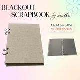  Sổ còng BLACKOUT SCRAPBOOK loại dày - Album dán ảnh handmade - 40 trang - size lớn 19 x 24cm (gầnB5) 