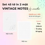  45 tờ giấy viết thư vintage 104 gsm (có thể refill Sổ Còng) 14x19 cm (xấp xỉ A5) 