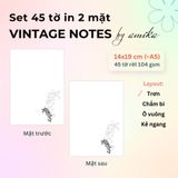  45 tờ giấy viết thư vintage 104 gsm (có thể refill Sổ Còng) 14x19 cm (xấp xỉ A5) 