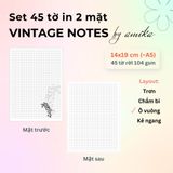  45 tờ giấy viết thư vintage 104 gsm (có thể refill Sổ Còng) 14x19 cm (xấp xỉ A5) 