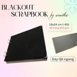  Sổ còng BLACKOUT SCRAPBOOK loại dày - Album dán ảnh handmade - 40 trang - size lớn 19 x 24cm (gầnB5) 