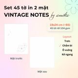  45 tờ giấy viết thư vintage 104 gsm (có thể refill Sổ Còng) 19x24 cm (xấp xỉ B5) 