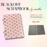  Sổ còng BLACKOUT SCRAPBOOK dày - Album dán ảnh handmade - 40 trang - size nhỏ 14 x 19 cm (xấp xỉ A5) 