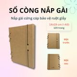  Sổ còng Sketchbook bìa bồi nắp gài - ruột giấy kraft 
