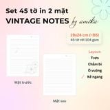  45 tờ giấy viết thư vintage 104 gsm (có thể refill Sổ Còng) 19x24 cm (xấp xỉ B5) 
