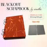  Sổ còng BLACKOUT SCRAPBOOK dày - Album dán ảnh handmade - 40 trang - size nhỏ 14 x 19 cm (xấp xỉ A5) 