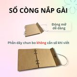  Sổ còng Sketchbook bìa bồi nắp gài - ruột giấy kraft 