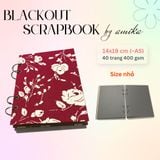  Sổ còng BLACKOUT SCRAPBOOK dày - Album dán ảnh handmade - 40 trang - size nhỏ 14 x 19 cm (xấp xỉ A5) 