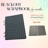  Sổ còng BLACKOUT SCRAPBOOK dày - Album dán ảnh handmade - 40 trang - size nhỏ 14 x 19 cm (xấp xỉ A5) 