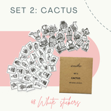  SET 2: CACTUS - 48 stickers họa tiết xương rồng 