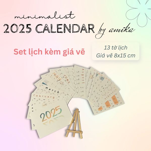  2025 Minimalist Calendar by amika - Lịch để bàn thiết kế có âm lịch 