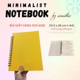  Sổ lò xo 20,5x28 cm (xấp xỉ A4) - Bìa trơn 