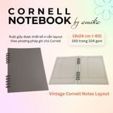  Sổ lò xo Vintage Cornell 19x24 cm (xấp xỉ B5) 