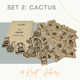  SET 2: CACTUS - 48 stickers họa tiết xương rồng 