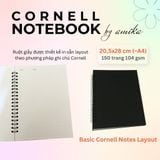  Sổ lò xo Basic Cornell 20,5x28 cm (xấp xỉ A4) - Bìa trơn 