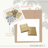  SET 2: CACTUS - 48 stickers họa tiết xương rồng 