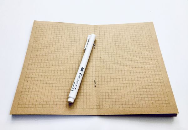  Lõi sổ refill, Sổ tay bìa trơn 12x18 cm (gần B6) - Ruột giấy kraft 