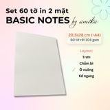  60 tờ giấy note 104 gsm 20,5x28 cm (xấp xỉ A4) 