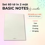  60 tờ giấy note 104 gsm 20,5x28 cm (xấp xỉ A4) 