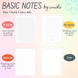  60 tờ giấy note 104 gsm (có thể refill Sổ Còng) 11x14,7 cm (xấp xỉ A6) 