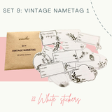  SET 9: VINTAGE NAMETAG 1 - 22 nhãn vở vintage 
