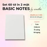  60 tờ giấy note 104 gsm (có thể refill Sổ Còng) 14x19 cm (xấp xỉ A5) 