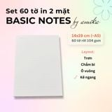  60 tờ giấy note 104 gsm (có thể refill Sổ Còng) 14x19 cm (xấp xỉ A5) 