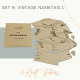  SET 9: VINTAGE NAMETAG 1 - 22 nhãn vở vintage 