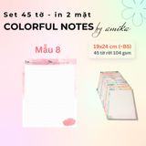  45 tờ giấy viết thư, ghi chú Đa sắc - Colorful Notes 19x24 cm (xấp xỉ B5) 