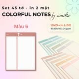  45 tờ giấy ghi chú họa tiết khinh khí cầu - Cute Hot Air Balloon Notes 19x24 cm (xấp xỉ B5) - Loại 2 