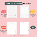  Sổ lò xo Floral Cornell 20,5x28 cm (xấp xỉ A4) - Bìa trơn 
