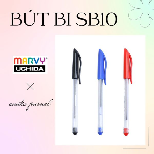  Bút bi có nắp mực Đức MARVY SB10 ngòi 1.0mm ghi chép thông dụng sổ tay, bullet journal, lưu bút 