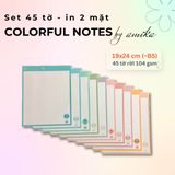  45 tờ giấy ghi chú họa tiết khinh khí cầu - Cute Hot Air Balloon Notes 19x24 cm (xấp xỉ B5) - Loại 1 