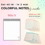  45 tờ giấy ghi chú họa tiết khinh khí cầu - Cute Hot Air Balloon Notes 19x24 cm (xấp xỉ B5) - Loại 1 