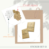  SET 13: VINTAGE NAMETAG 3 - 17 stickers - nhãn vở vintage (trang trí sổ tay, planner, bullet journal,...) 