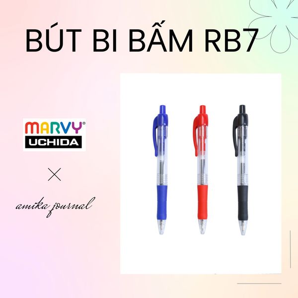  Bút bi bấm mực Đức MARVY RB7 ngòi 0.7mm ghi chép thông dụng sổ tay, bullet journal, lưu bút 