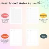 45 tờ giấy Cornell Notes 104 gsm 19x24 cm (xấp xỉ B5) 